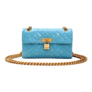 Kurt Geiger London Brixton Quilted Glitter Patent Shoulder Bag NWT